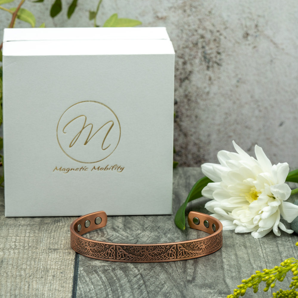 Magnetic Mobility Tree of Life Magnetic Copper Bracelet