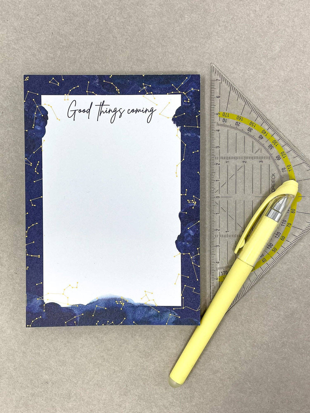 Recycled paper to-do list notepad with decorative border